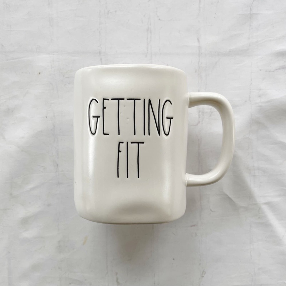 [Rae Dunn] NWT "Getting Fit" coffee tea drink mug